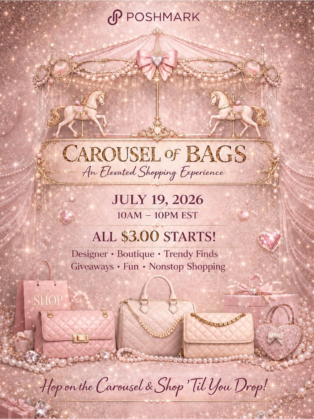 Carousel of Bags! 7/19/2026 10am-10pm EST - Picture 1 of 2